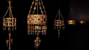 Coronas votivas, pertenecientes al Tesoro de Guarrazar